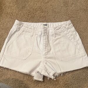 PAIGE Women's Crisp White Jean Shorts